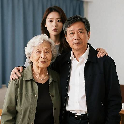 Three Generations Indoors Portrait