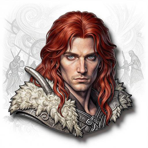 Intricate Line Art Shepherd Trinket