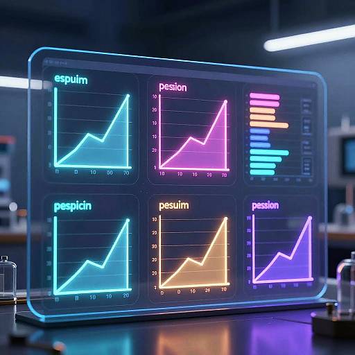 Futuristic Interface Displaying Image Sizes