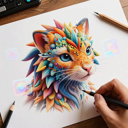 Artist's Pencil Drawing to 3D Masterpiece