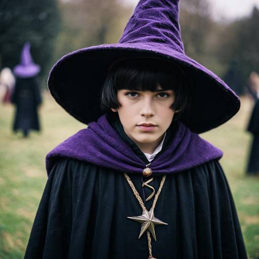 Boy in Medieval Wizard Costume