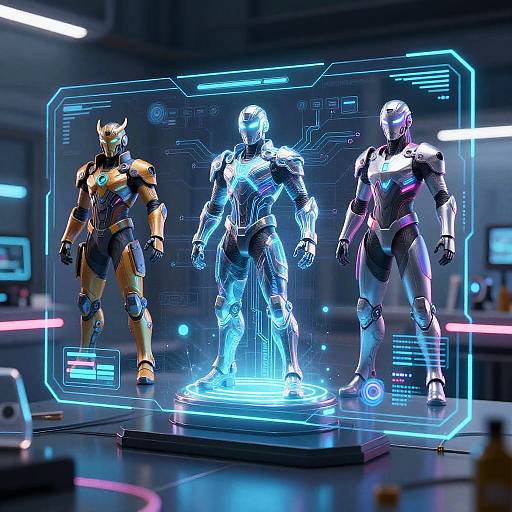 Futuristic AI Hero Generator Interface