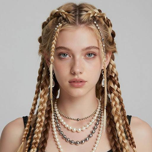 Elegant Portrait of a Young Blonde Woman