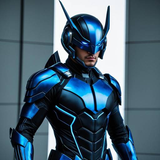 Blue Beetle Cosplay with Futuristic Armor