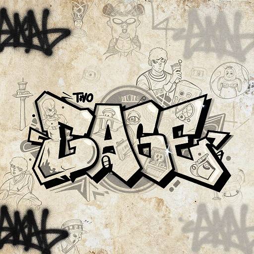 Dynamic New School Graffiti Tattoo Designs