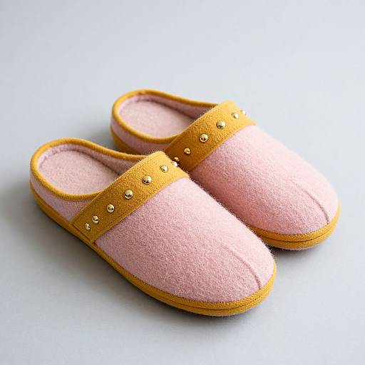 Cozy Pink Felted Slippers with Accents