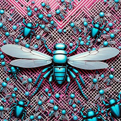 Surreal Psychedelic Robotic Insect Collage Surreal Psychedelic Robotic Insect Collage