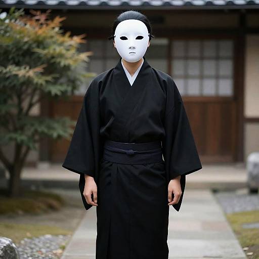 Inosuke Halloween in Black Kimono