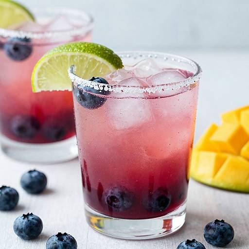 Tropical Blueberry Mango Margarita
