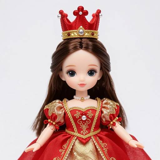 Regal Doll in Red and Gold