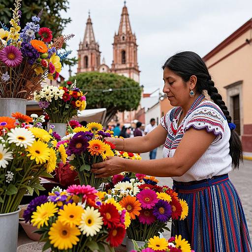 Floral Harmony in San Miguel Market