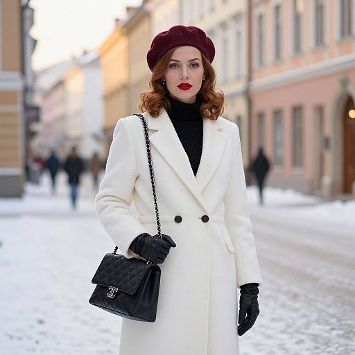 Elegant Winter Fashion in European City