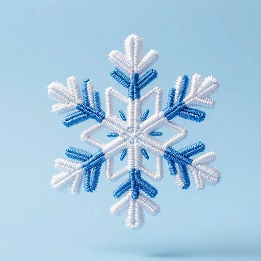 Celestial Radiant Snowflake in Azure