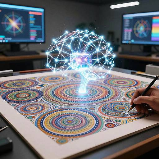 Glowing Neural Network Art Creation