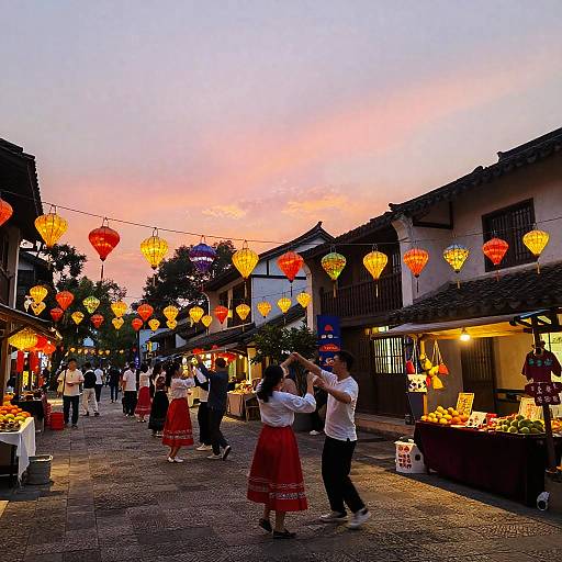 Lively June Festival in Village Square