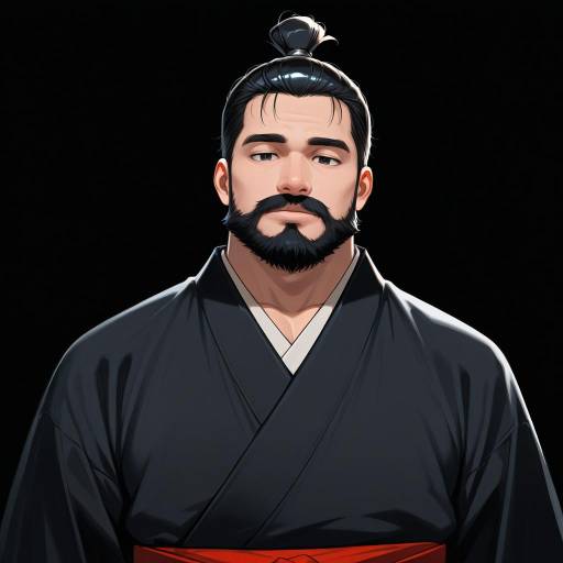 Charming Chubby Man in Traditional Attire