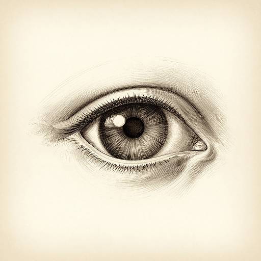 Vintage Horse Eye Anatomical Drawing
