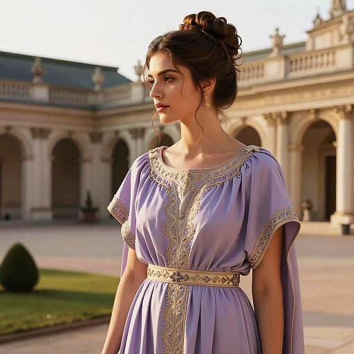 Grecian Updo Noblewoman Fashion
