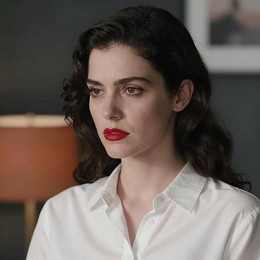 Moody Portrait of a Serious Woman