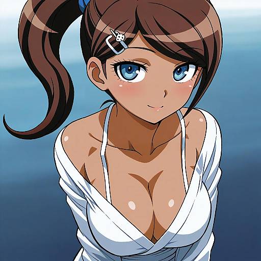 Illustration of Asahina aoi, danganronpa (series) in the style of Yamashita takahiro