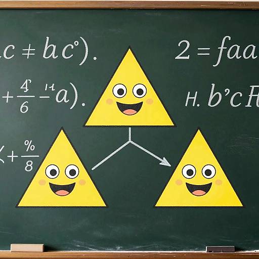 Pythagorean Theorem Cartoon Illustration