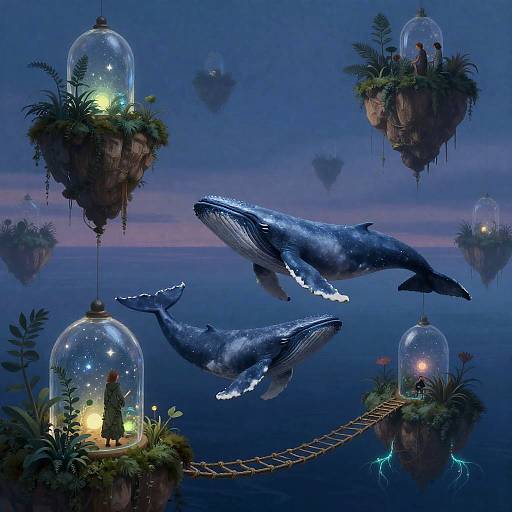 Lantern Whales of the Celestial Archipelago
