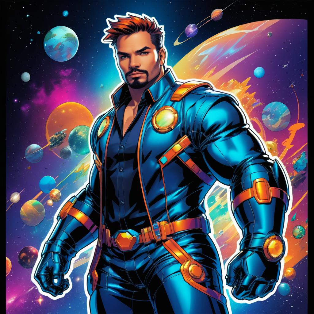 Cosmic Space Explorer in Joe Madureira Style