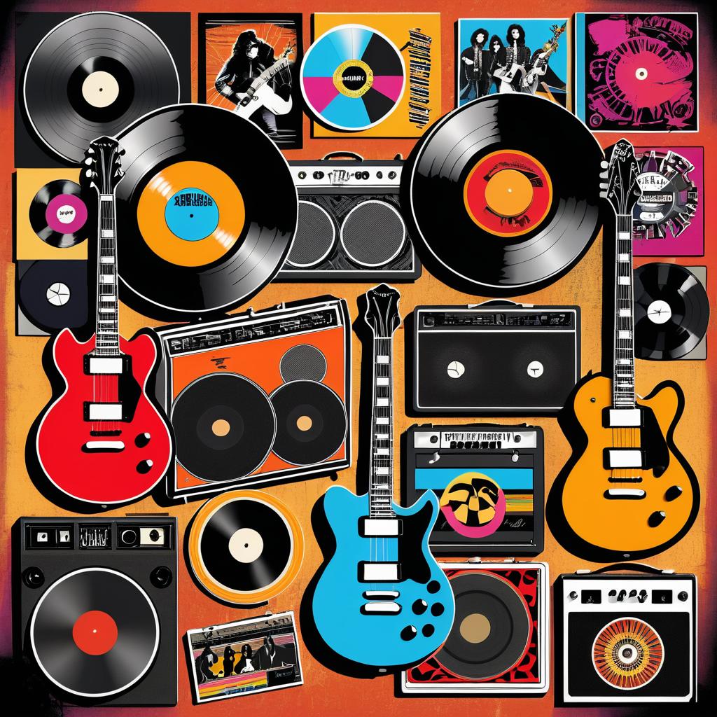 Vibrant Classic Rock Band Clipart Collection