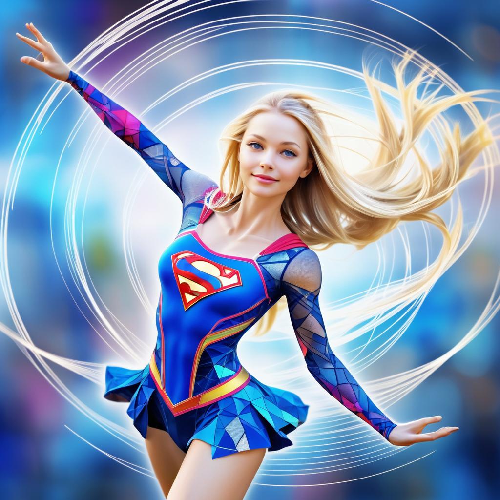 Ethereal Supergirl in Flight