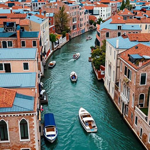 Harmonious Urban Canal Cityscape