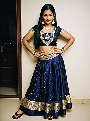 Elegant Diwali Outfit with Jewelry