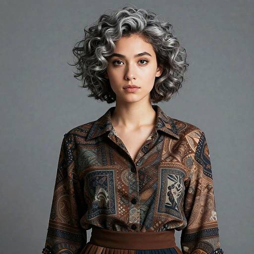 Macro Portrait of Stylish Young Woman