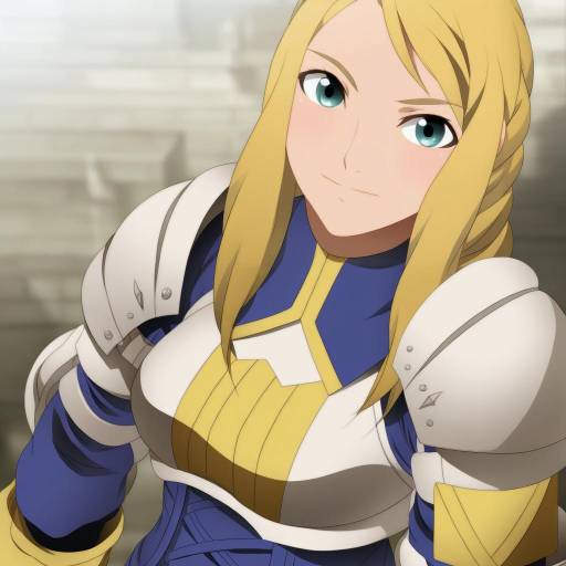 Illustration of Agrias oaks, final fantasy in the style of Yadokari genpachirou