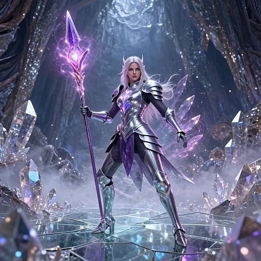 Crystal Cave Guardian Woman Scene