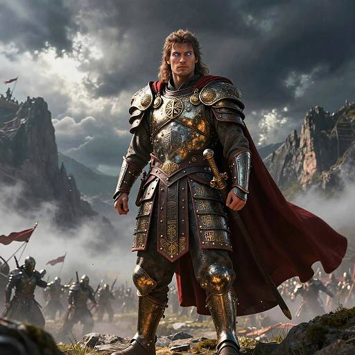 Heroic Warrior in Fantasy Greek Armor