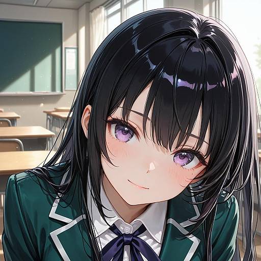 Mikazuki Yozora Smiling School Portrait