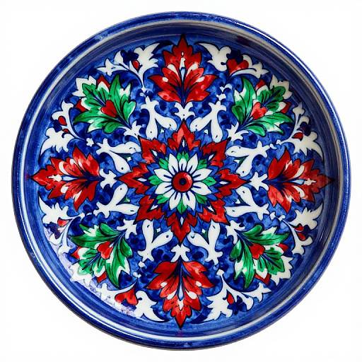 Vibrant Turkish Iznik Floral Trivet