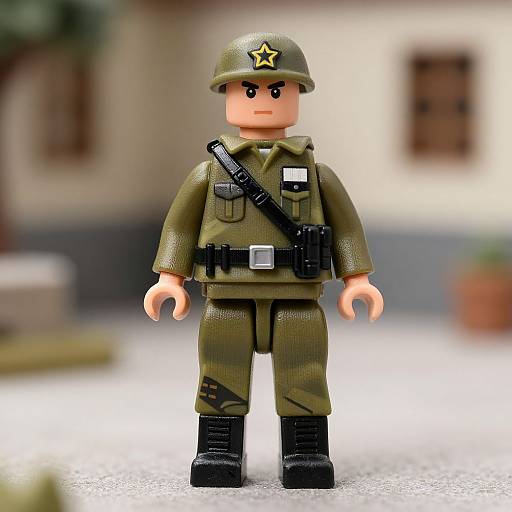 Man in Soldier Toy Costume