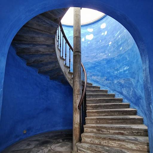 Timeless Spiraling Staircase Ascending