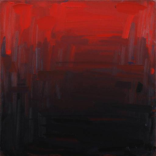 Dynamic Red to Black Gradient Art