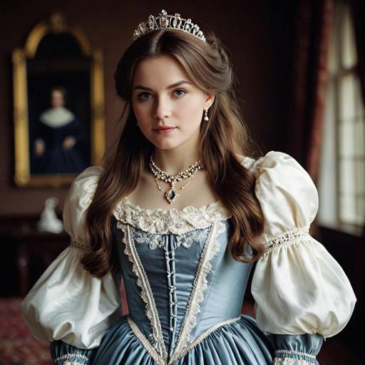 Elegant Victorian Princess in Dress