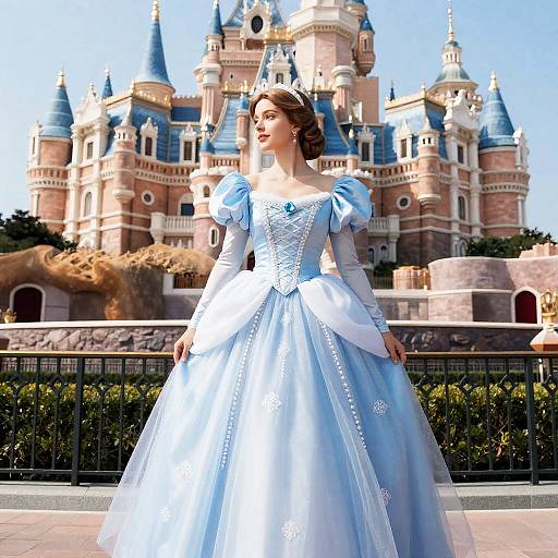 Custom Disney Princess Blue Dress