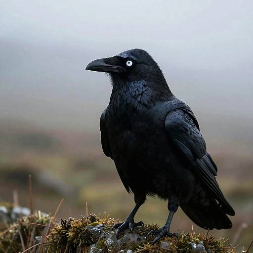 Spectral Raven on Misty Moor