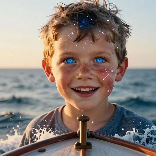 Mystical Nautical Boy Double Exposure