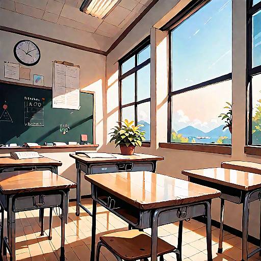 Ultra-High Resolution Classroom Scenery