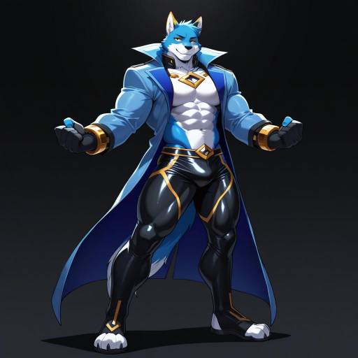 Muscular Furry Fox Agent at Dusk Muscular Furry Fox Agent at Dusk