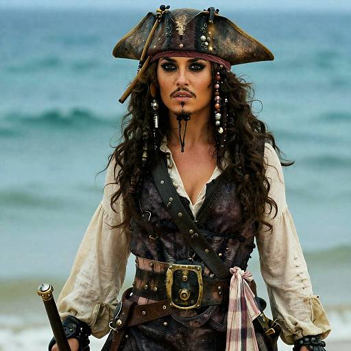 Spanish Pirate Woman in California