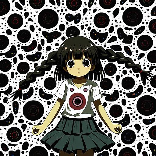 Illustration of Monoe, yume nikki in the style of Enjaku izuku