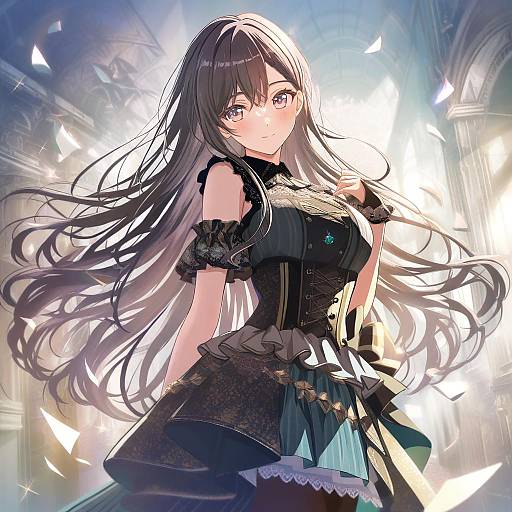 Illustration of Hanazono tae, bang dream! in the style of Torino aqua