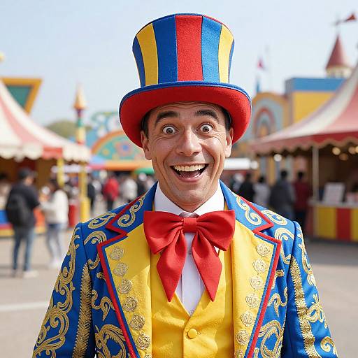 Cheerful Circus Performer Portrait